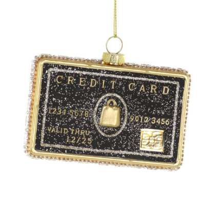 Black Card Ornament