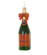 Orange Bow Champagne Ornament