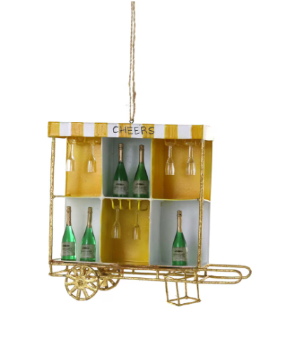 Cheers! Champagne Cart Ornament