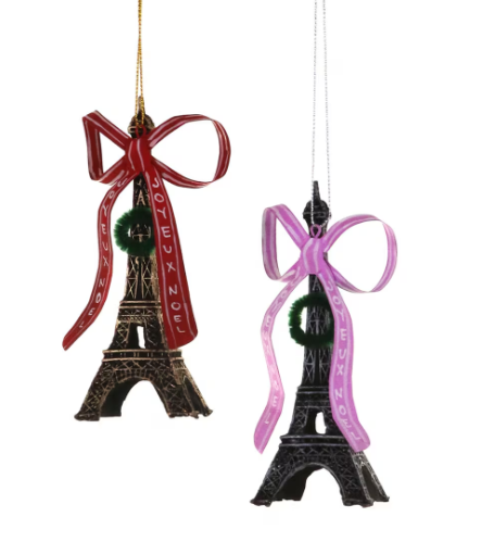 Joyeux Noel Bow Ornament