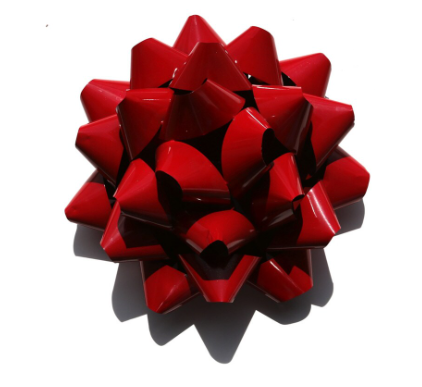 Red Retro Bow Decor
